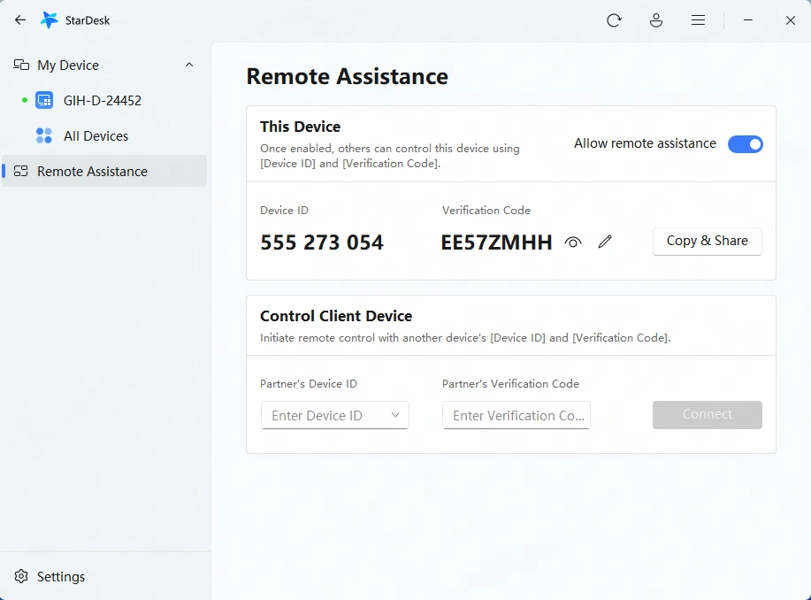 stardesk remote assistance
