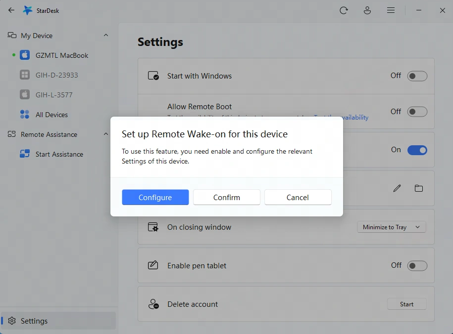 How to Set Up Remote Power-on with StarDesk?